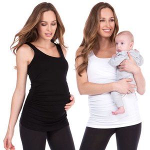 MATERNITY & NURSING TANK TOPS - TWIN PACK